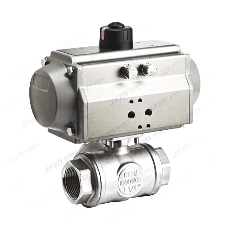 Q614-5F-16P/R 气动三通螺纹球阀