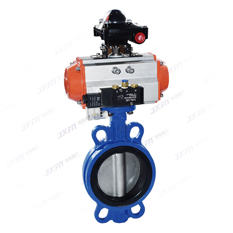 D671X-16Q 配两联件气动对夹蝶阀