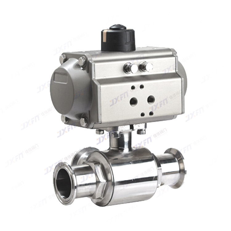 Q684-5F-16P/R 气动三通卫生级快装球阀